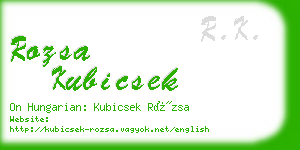 rozsa kubicsek business card